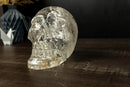 X-Large Clear Quartz Skull, made of Natural Diamantina Quartz