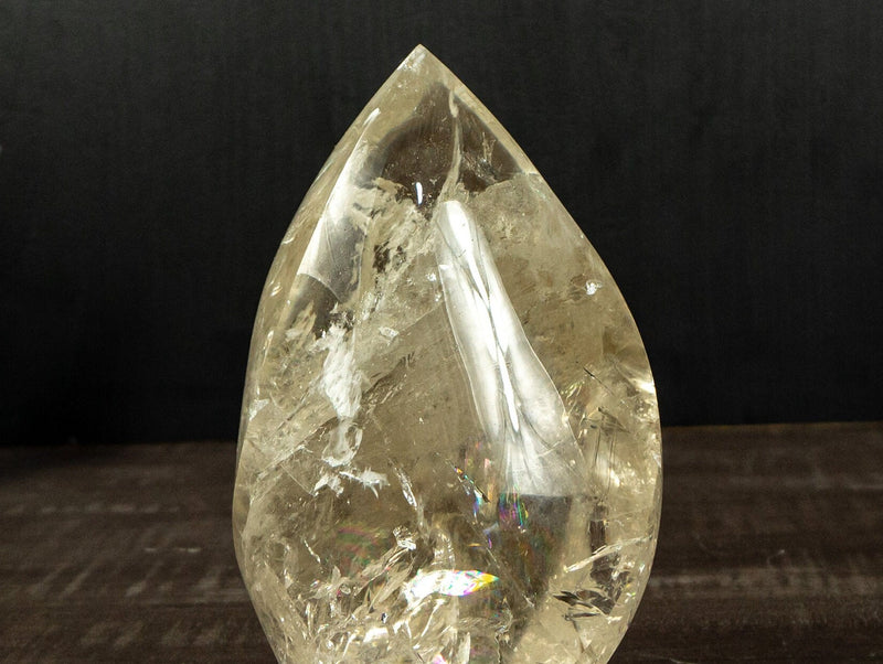 Natural and Genuine Golden Honey Citrine Citrine Flame Generator with Albite Inclusions