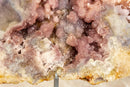 AAA Pink Amethyst Geode Slab with Deep Tone Pink Color