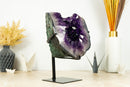 AAA Deep Purple Amethyst Geode on Stand with X-Large Druzy Points - 10 Kg 22 Lb