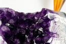 AAA Deep Purple Amethyst Geode on Stand with X-Large Druzy Points - 10 Kg 22 Lb