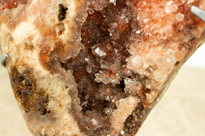 Red Pink Amethyst Geode Slab, Natural, Untreated & Ethical, 3.2 Kg - 7.1 lb