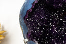Spektakulärer großer Amethyst-Geodenhaufen mit dunkelvioletter Galaxy-Druse und gebändertem Achat, 13 kg – 28 lb