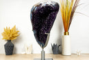 Spektakulärer großer Amethyst-Geodenhaufen mit dunkelvioletter Galaxy-Druse und gebändertem Achat, 13 kg – 28 lb