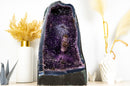 Galaxy Amethyst Geode Kathedrale mit seltener goldener Goethit Blume Rosette, natürlich 21 kg - 45,5 Pfund