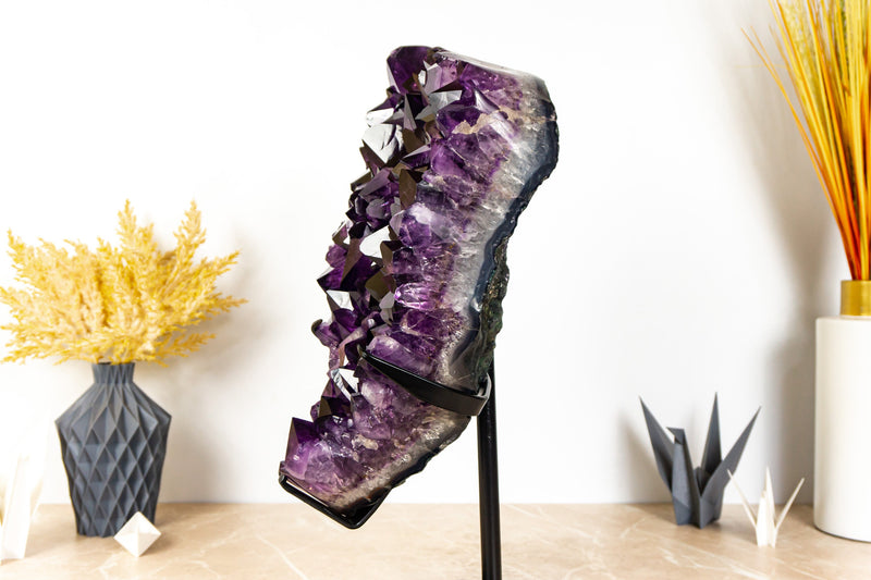 Spectacular Large AAA Amethyst Geode Cluster with X-Large Dark Purple Amethyst Druzy. 14 Kg - 30.3 lb
