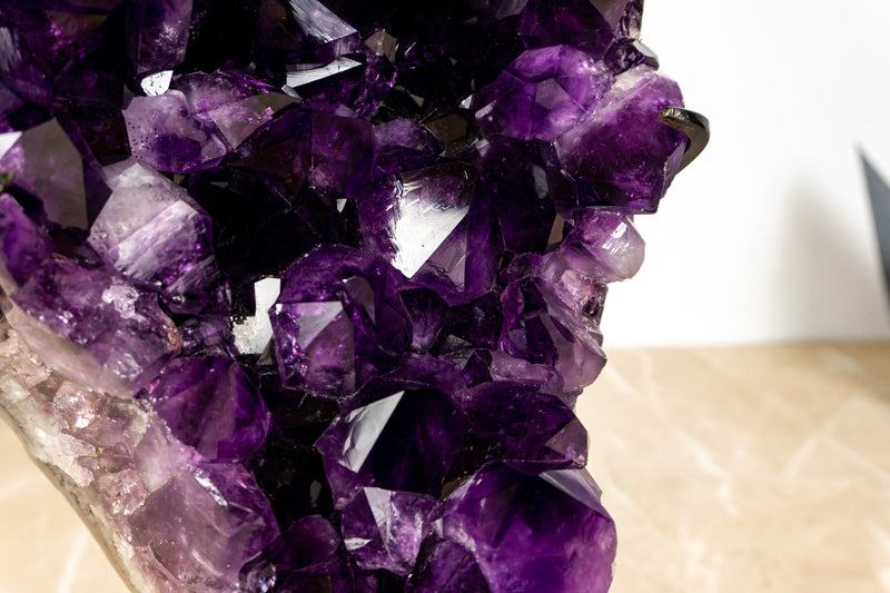 Spectacular Large AAA Amethyst Geode Cluster with X-Large Dark Purple Amethyst Druzy. 14 Kg - 30.3 lb