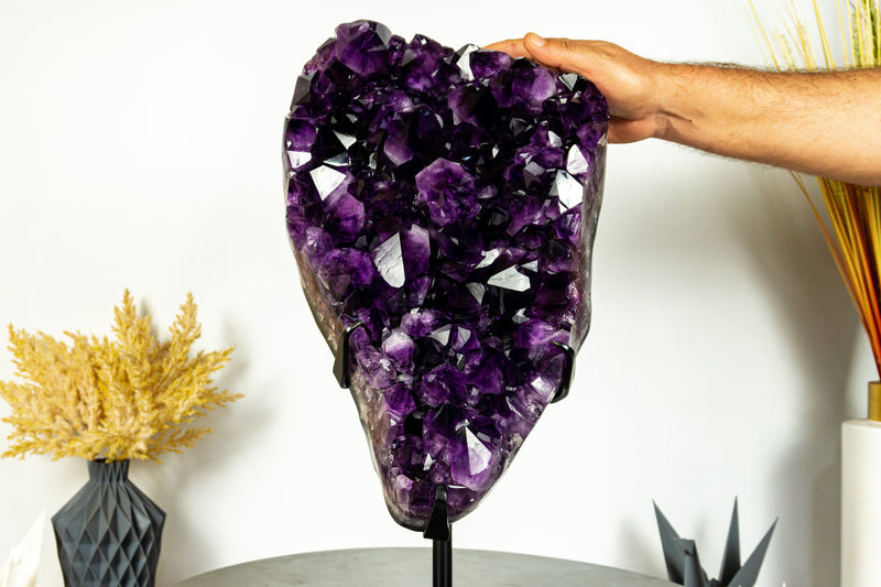 Spectacular Large AAA Amethyst Geode Cluster with X-Large Dark Purple Amethyst Druzy. 14 Kg - 30.3 lb