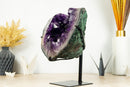 AAA Deep Purple Amethyst Geode on Stand with X-Large Druzy Points - 10 Kg 22 Lb