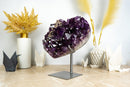 X-Large AAA Amethyst Heart with Rare Inclusions and Deep Purple, Large Amethyst Druzy 12.3 Kg - 27 lb
