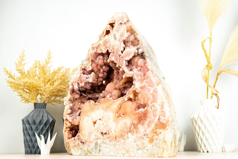 World Class Pink and Red Amethyst Geode, AAA Quality, Natural X-Large Rose Amethyst Druzy Cathedral - 19 Kg - 42 lb - E2D Crystals & Minerals
