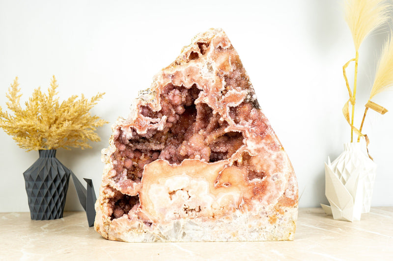 World Class Pink and Red Amethyst Geode, AAA Quality, Natural X-Large Rose Amethyst Druzy Cathedral - 19 Kg - 42 lb - E2D Crystals & Minerals