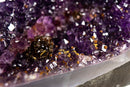 Galaxy Amethyst Geode Kathedrale mit seltener goldener Goethit Blume Rosette, natürlich 21 kg - 45,5 Pfund