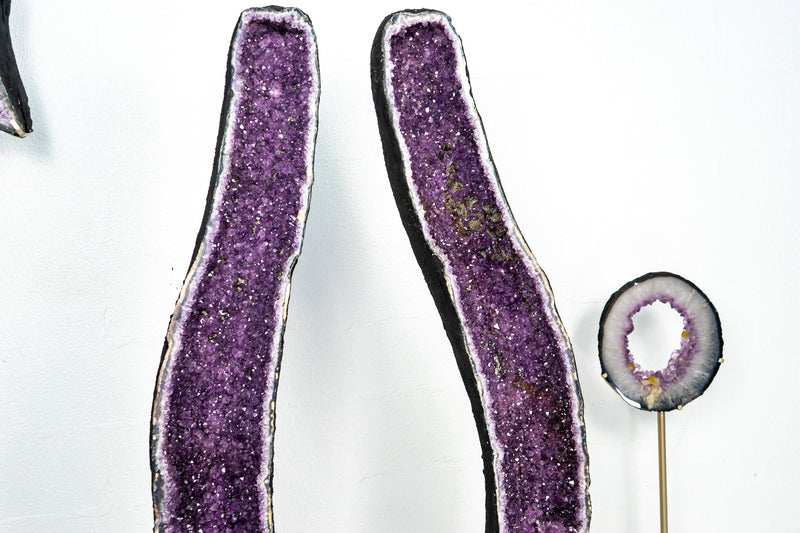 Pair of Purple, X-Tall and Large Amethyst Geode Cathedrals formed in Archway, 57 In Tall, Amethyst Portal, 149 Kg - 329 lb