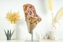 Tall Pink Amethyst Geode on Stand with Deep Colored Pink Amethyst Druzy, Rose Amethyst - 6.9 Kg - 15.1 lb