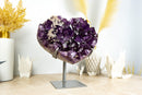 X-Large AAA Amethyst Heart with Rare Inclusions and Deep Purple, Large Amethyst Druzy 12.3 Kg - 27 lb