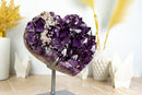 X-Large AAA Amethyst Heart with Rare Inclusions and Deep Purple, Large Amethyst Druzy 12.3 Kg - 27 lb