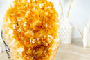 Deep Yellow Citrine Crystal Geode Cluster on Stand, Med Size - 4.3 Kg - 9.4 lb