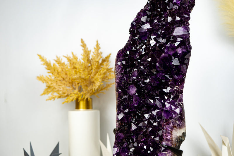 Large Amethyst Geode Cluster, AAA Dark Purple Grape Jelly Amethyst, Raw & Ethically Sourced - 7.9 Kg - 17.3 lb
