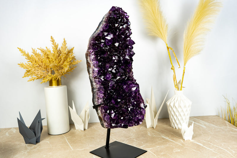 Large Amethyst Geode Cluster, AAA Dark Purple Grape Jelly Amethyst, Raw & Ethically Sourced - 7.9 Kg - 17.3 lb