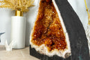 Gorgeous Citrine Geode Cathedral with Deep Orange Druzy and many Flower Rosettes - 19.7 Kg - 43.4 lb - E2D Crystals & Minerals