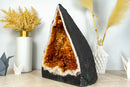 Gorgeous Citrine Geode Cathedral with Deep Orange Druzy and many Flower Rosettes - 19.7 Kg - 43.4 lb - E2D Crystals & Minerals