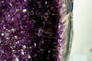 Paar extragroße, extragroße Amethyst-Kathedralgeoden auf Torbogenformation, 65 Zoll hoch, violetter Amethyst, 292 kg – 643 lb