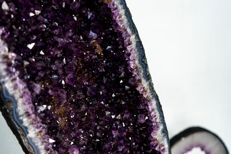 Pair of Deep Purple X-Tall and Huge Amethyst Cathedrals formed in Archway, 66 In Tall, Purple Amethyst Portal, 152 Kg - 335 lb