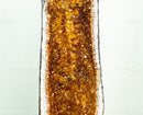 Pair of Tall Citrine Cathedral Geodes with Deep Orange Citrine, 3&