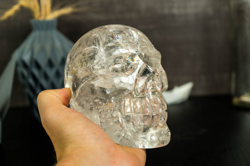 Real Diamantina Crystal Skull with Huge Rainbows