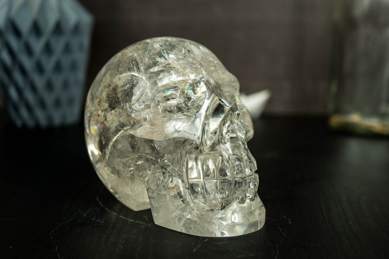 Real Diamantina Crystal Skull with Huge Rainbows