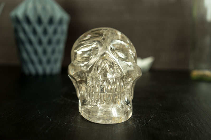 AAA Diamantina Crystal Skull Head with Natural Rainbows