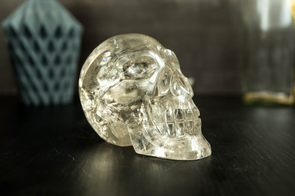 AAA Diamantina Crystal Skull Head with Natural Rainbows