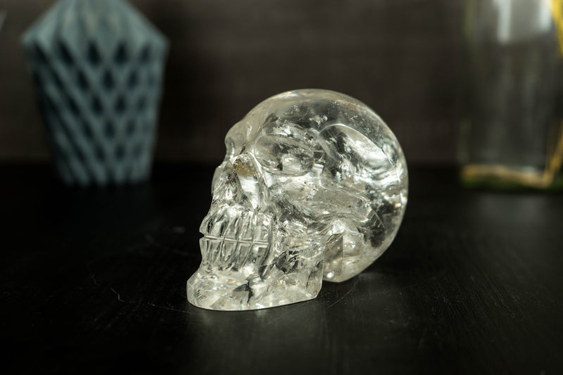 AAA Diamantina Crystal Skull, Natural Rainbow Generator Crystal Skull