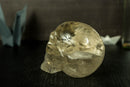 Natural Citrine Crystal Skull with Rare Albite Inclusions