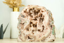 Pink Amethyst Geode of World Class Quality with Rose Amethyst Druzy