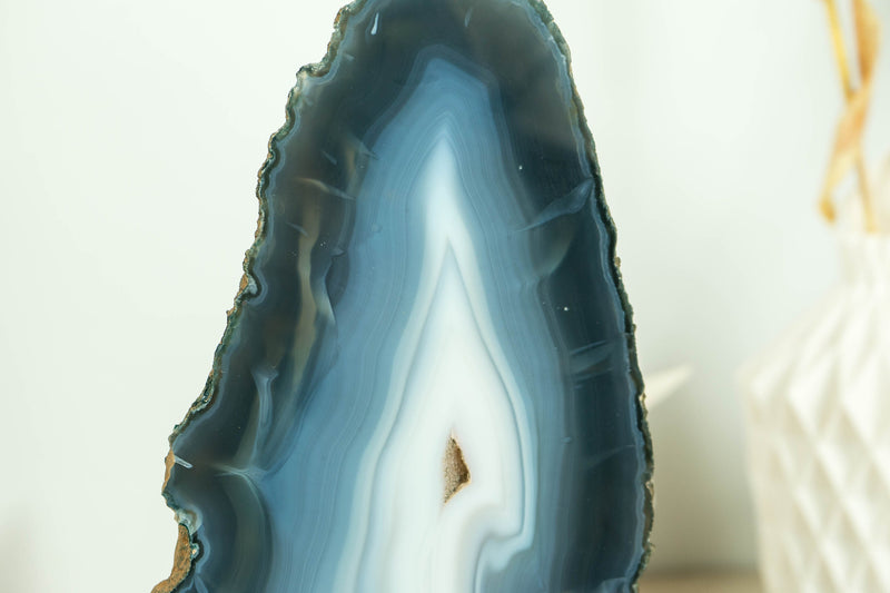 Gorgeous Natural Blue Lace Agate Cathedral with Druzy
