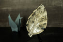 Hand Carved Leaf Sculpture made of Genuine Diamantina Quartz