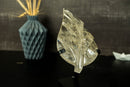 Hand Carved Leaf Sculpture made of Genuine Diamantina Quartz
