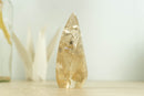 Genuine Citrine Flame Generator with Golden Honey Citrine Color and Albite