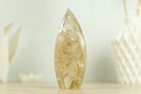 Genuine Citrine Flame Generator with Golden Honey Citrine Color and Albite