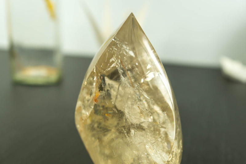 Genuine Untreated Citrine Crystal Point with Golden Honey Citrine Color