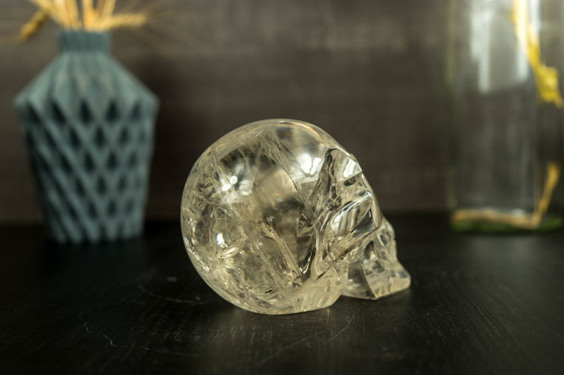 AAA Diamantina Crystal Skull Head with Natural Rainbows