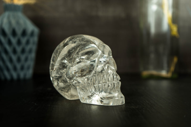 AAA Diamantina Crystal Skull, Natural Rainbow Generator Crystal Skull