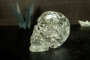 Gorgeous Natural Diamantina Quartz Crystal Skull with HUGE Rainbow Formations
