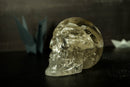 Natural Citrine Crystal Skull with Rare Albite Inclusions
