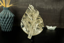 Hand Carved Leaf Sculpture made of Genuine Diamantina Quartz