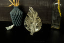 Hand Carved Leaf Sculpture made of Genuine Diamantina Quartz