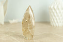 Genuine Citrine Flame Generator with Golden Honey Citrine Color and Albite