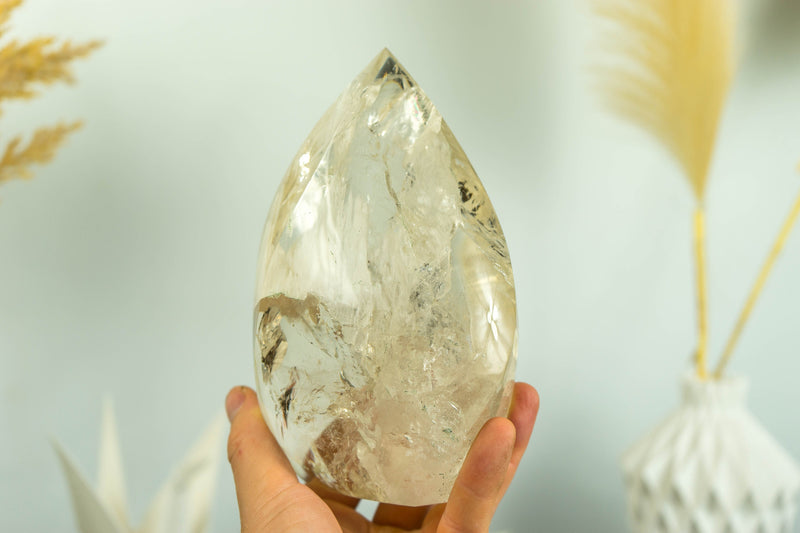 Large Untreated AA Citrine Crystal with Water Clear Yellow Citrine